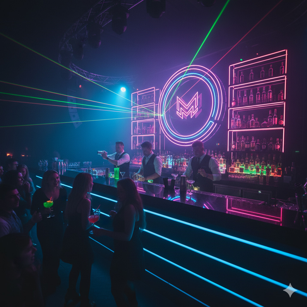 Miniatura: Bar z neonowym podświetleniem