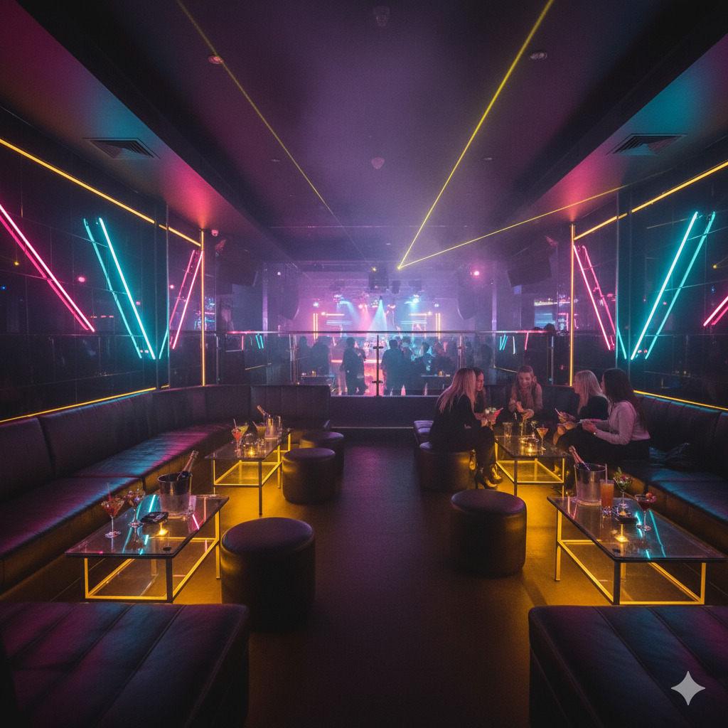 Główny widok klubu, strefa VIP